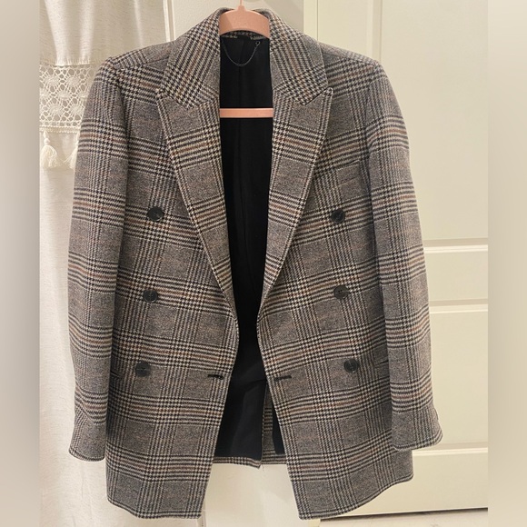 All Saints Astrid Check Blazer - Picture 6 of 9